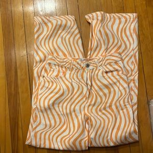 Zara Stripey Wide Leg Jean! So cute and groovy!